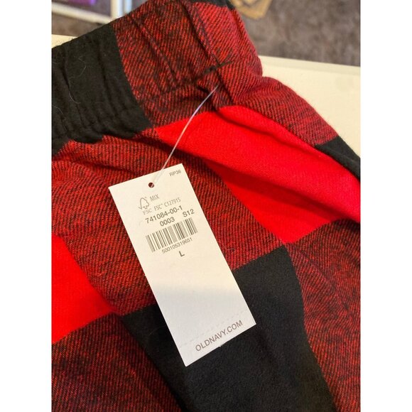 Old Navy Womens 100% Cotton Buffalo Plaid Flannel Pajama Shorts & Matching Socks - Picture 4 of 10